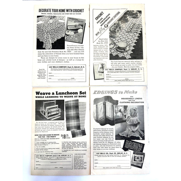 Vintage Needlecraft Ephemera "Work Basket" Booklets With Advertising Lot of 11 - Picture 3 of 12